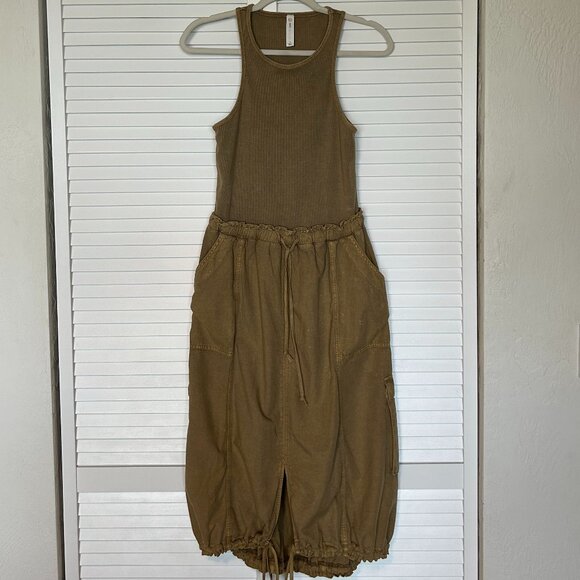Anthropologie's Daily Practice Brand Bubble Dress, Size M. Gold - Picture 1 of 7